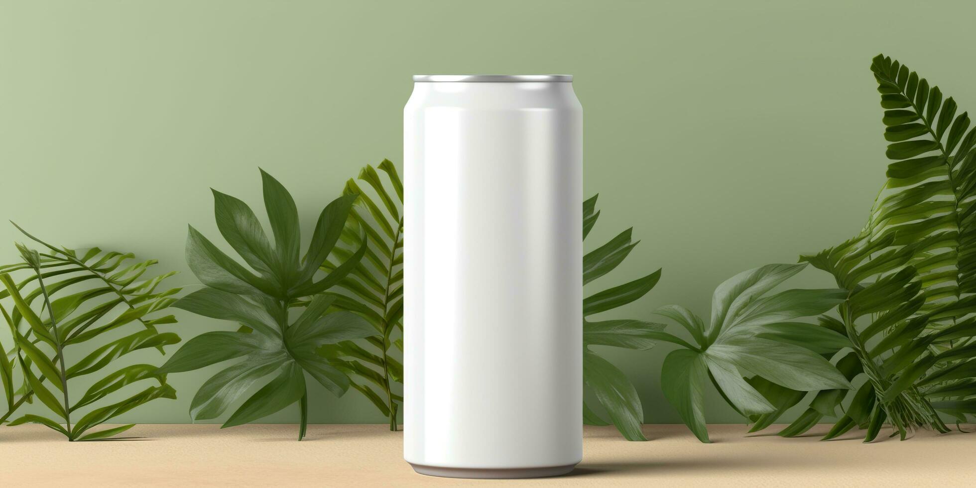 Soda can mockup. Generative AI photo