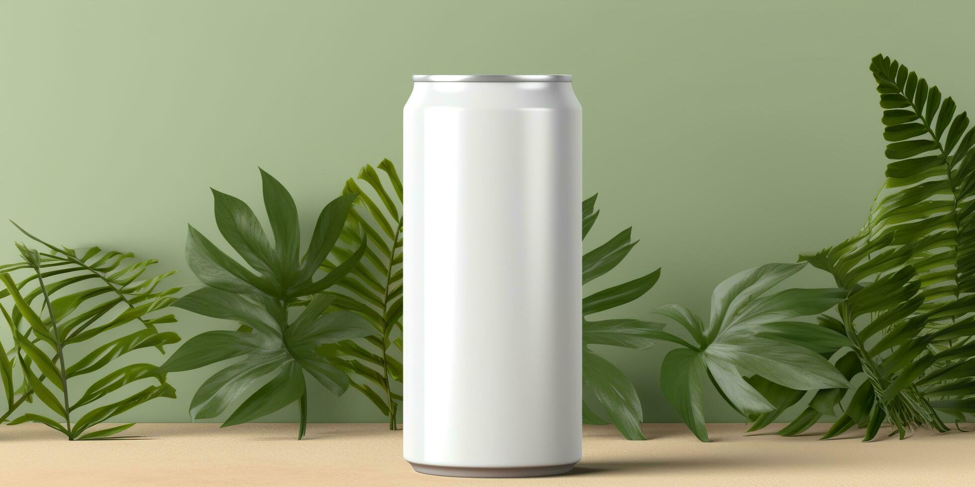 Soda can mockup. Generative AI photo