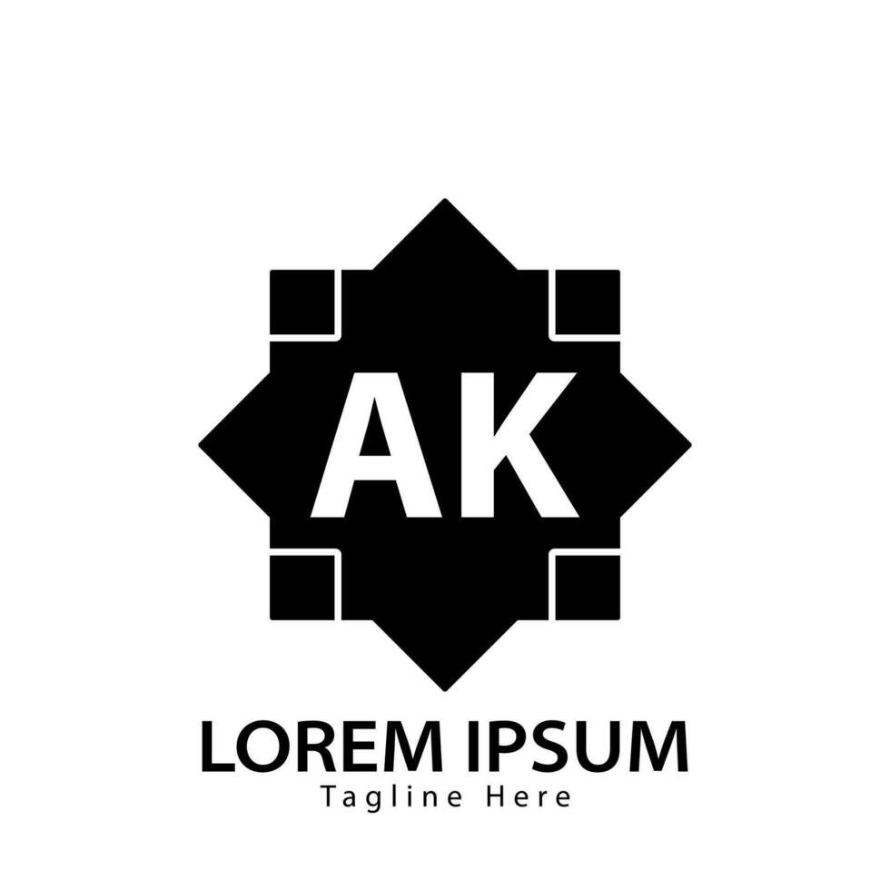 letter AK logo. A K. AK logo design vector illustration for creative company, business, industry. Pro vector