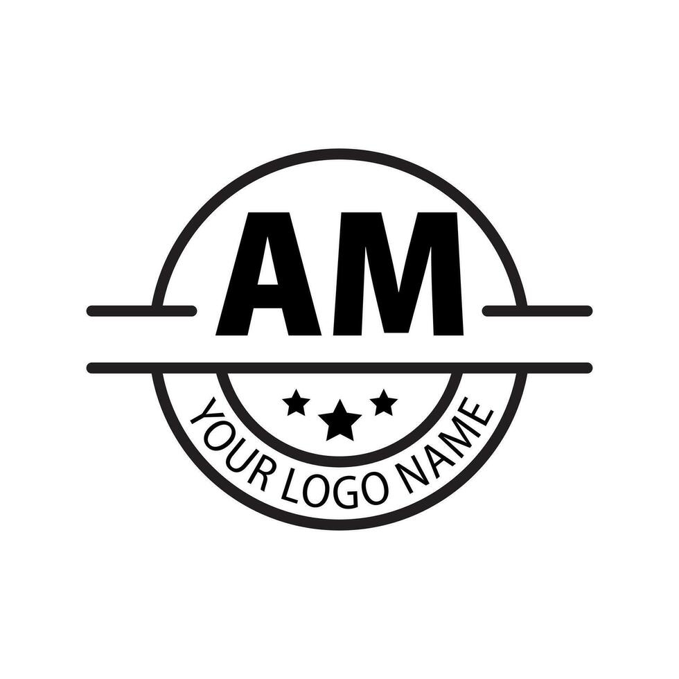 letter AM logo. A M. AM logo design vector illustration for creative company, business, industry. Pro vector