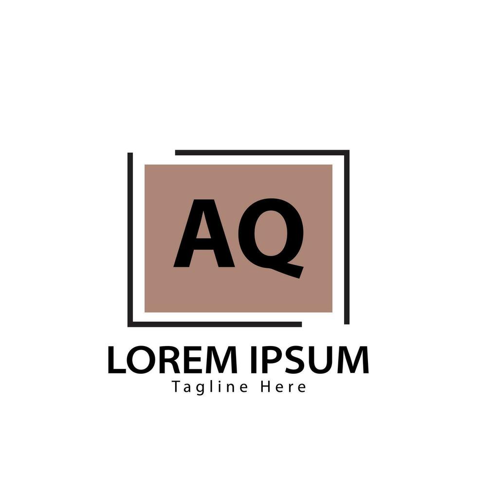 letter AQ logo. A Q. AQ logo design vector illustration for creative company, business, industry. Pro vector