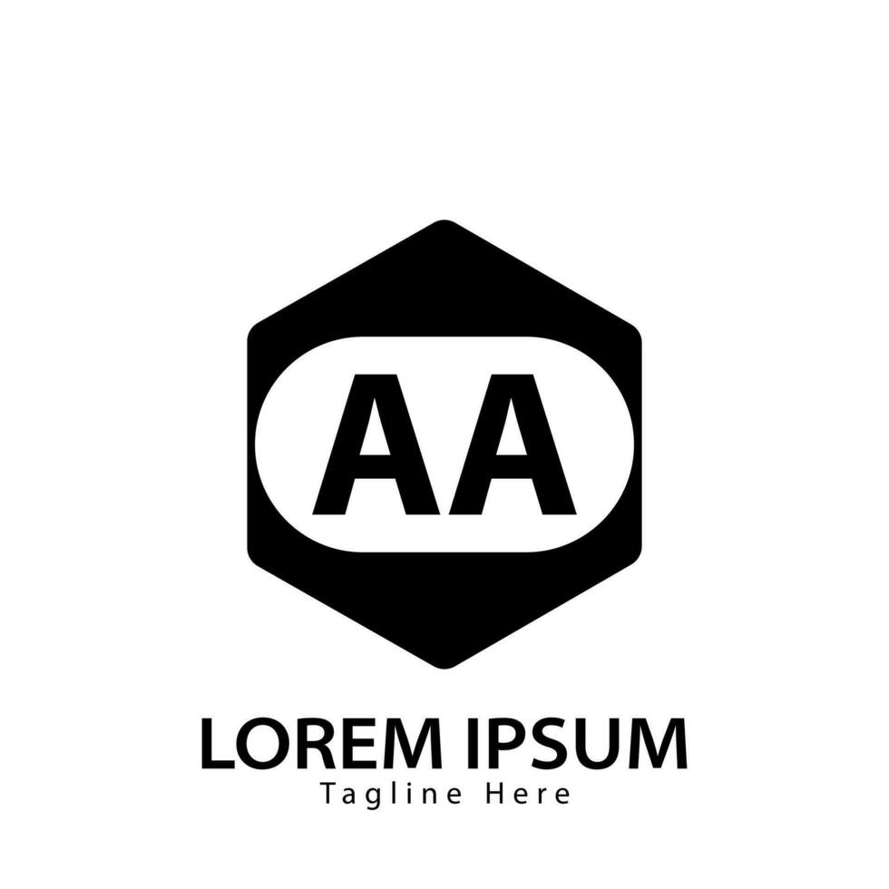 letter AA logo. A A. AA logo design vector illustration for creative company, business, industry. Pro vector