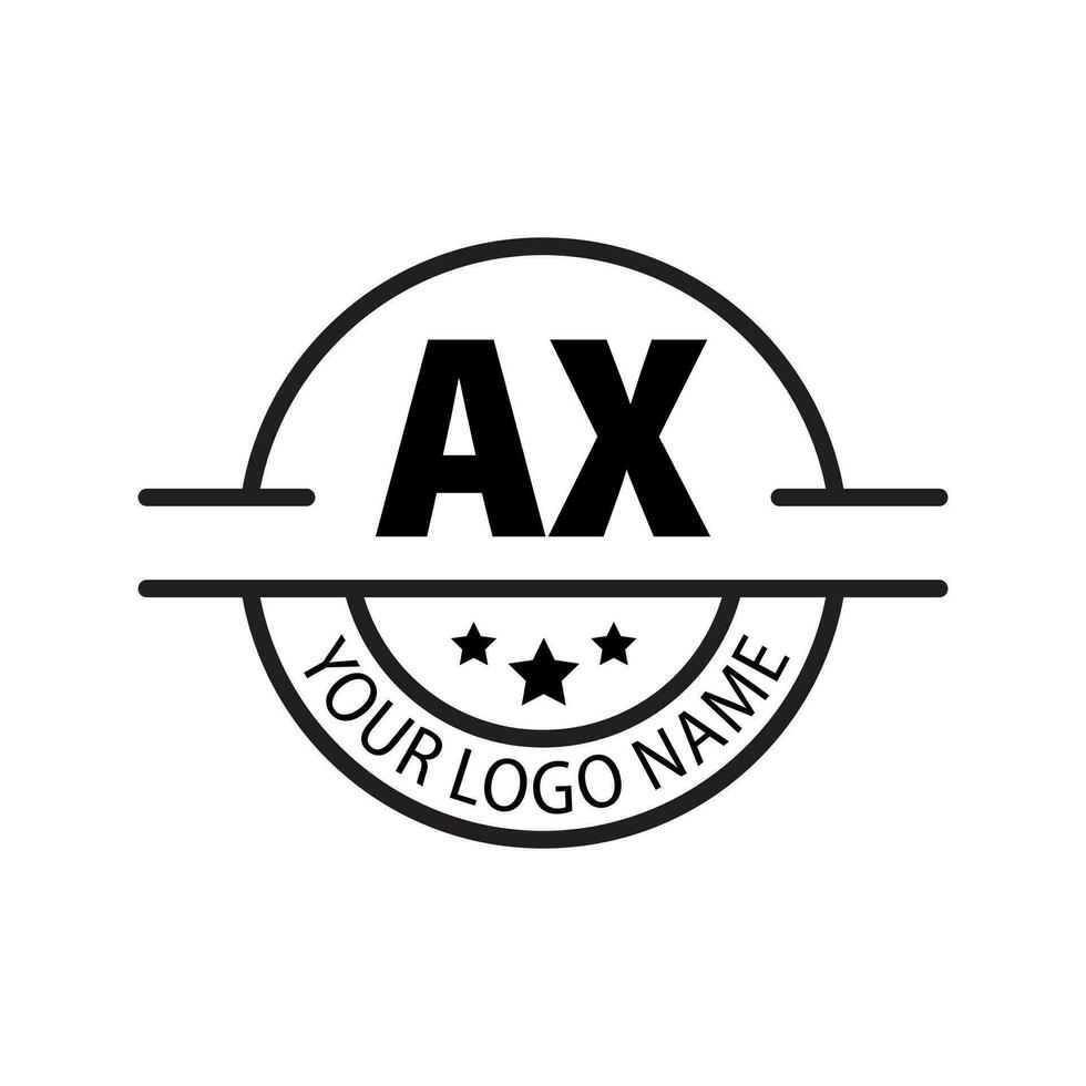 letter AX logo. A X. AX logo design vector illustration for creative company, business, industry. Pro vector
