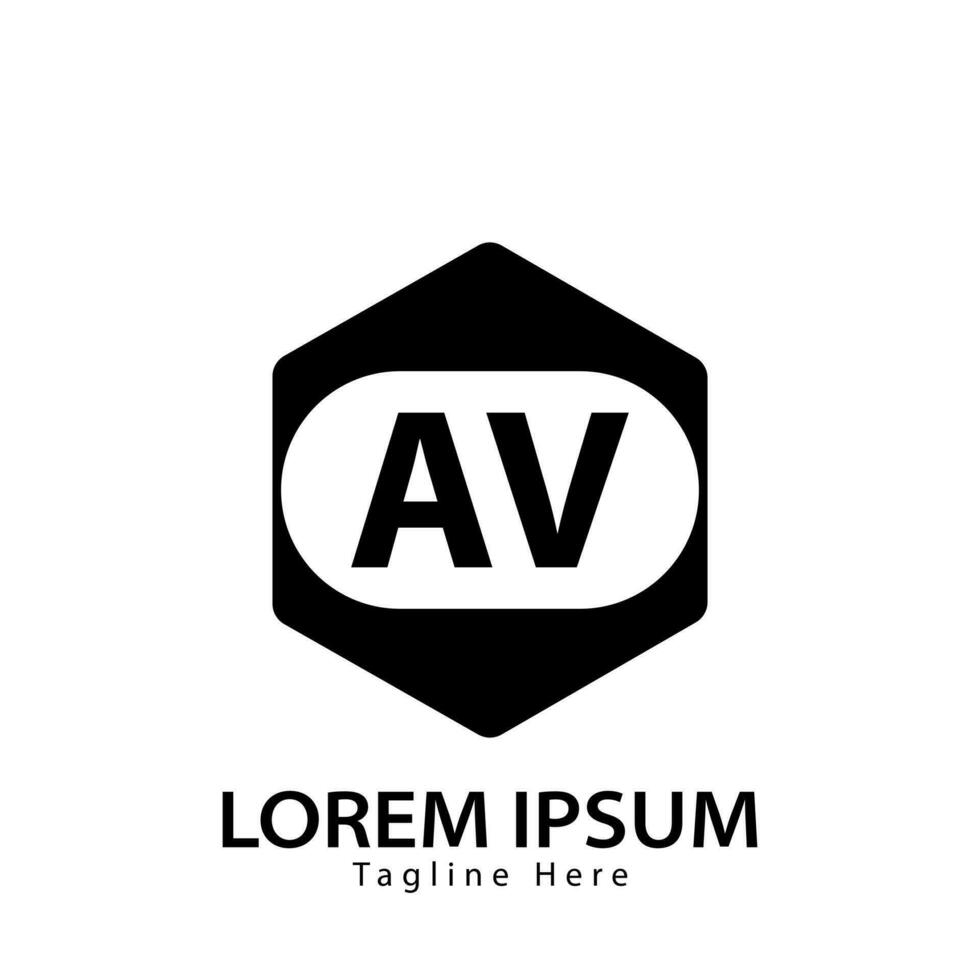 letter AV logo. A V. AV logo design vector illustration for creative company, business, industry. Pro vector