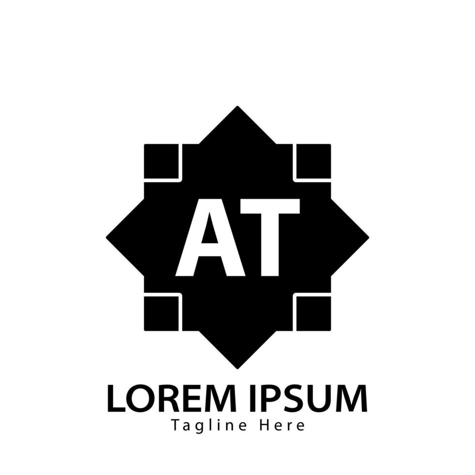 letter AT logo. A T. AT logo design vector illustration for creative company, business, industry. Pro vector