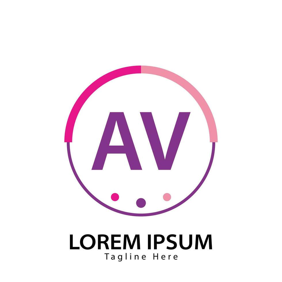 letter AV logo. A V. AV logo design vector illustration for creative company, business, industry. Pro vector