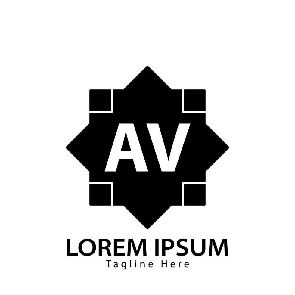 letter AV logo. A V. AV logo design vector illustration for creative company, business, industry. Pro vector