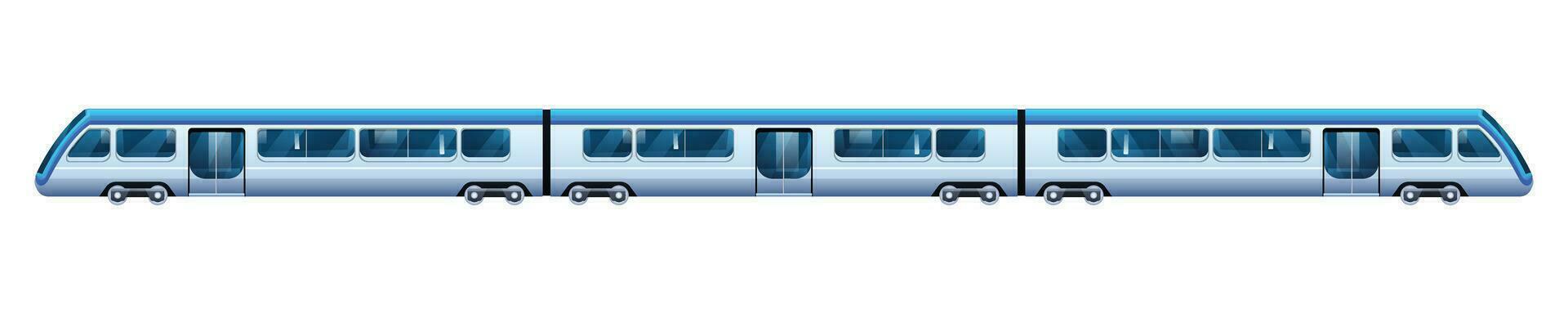 Modern electric train vector illustration isolated on white background