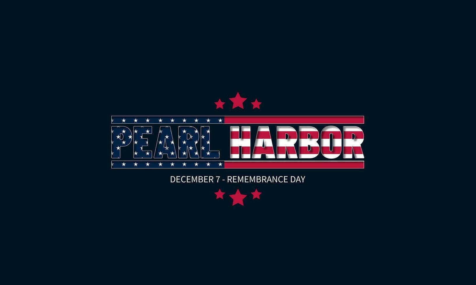 National Pearl Harbor Remembrance Day December 7 background Vector Illustration