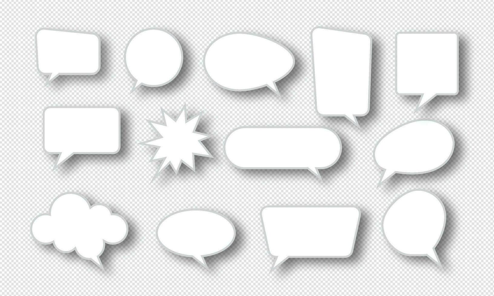 Speech bubbles with shadow collection. illustrator vector-2 vector