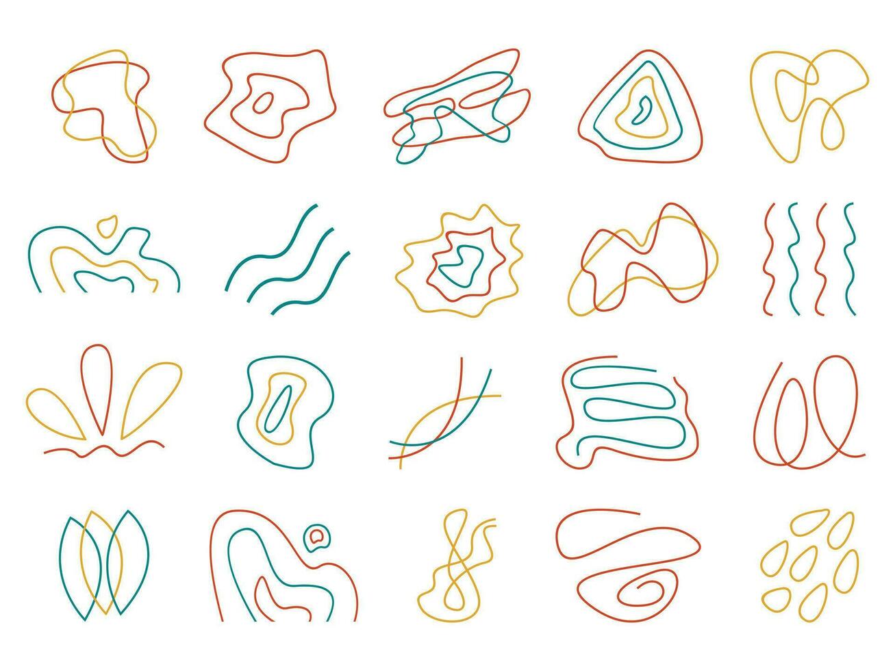 Abstract Line Shape Element Set vector