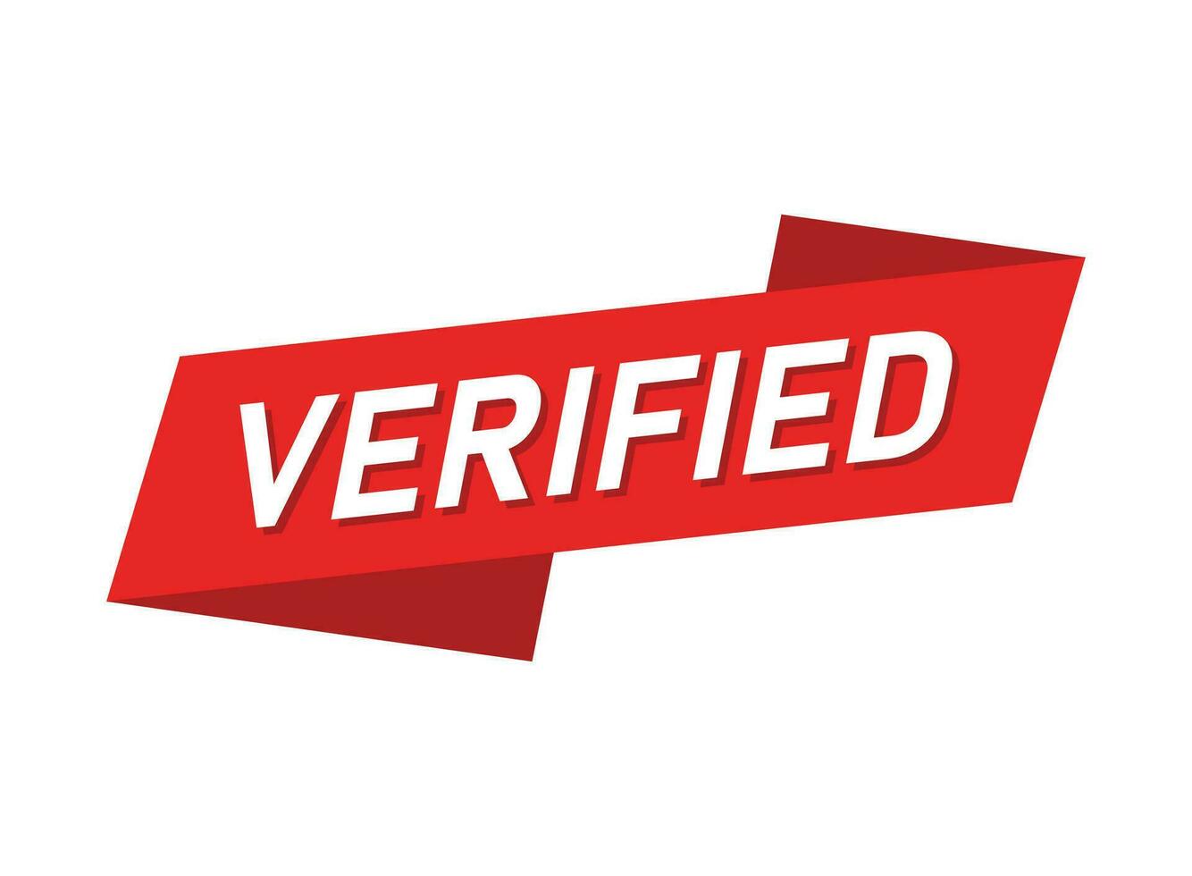 Verified banner icon in flat style. Verify label vector illustration on isolated background. Accepted sign business concept.