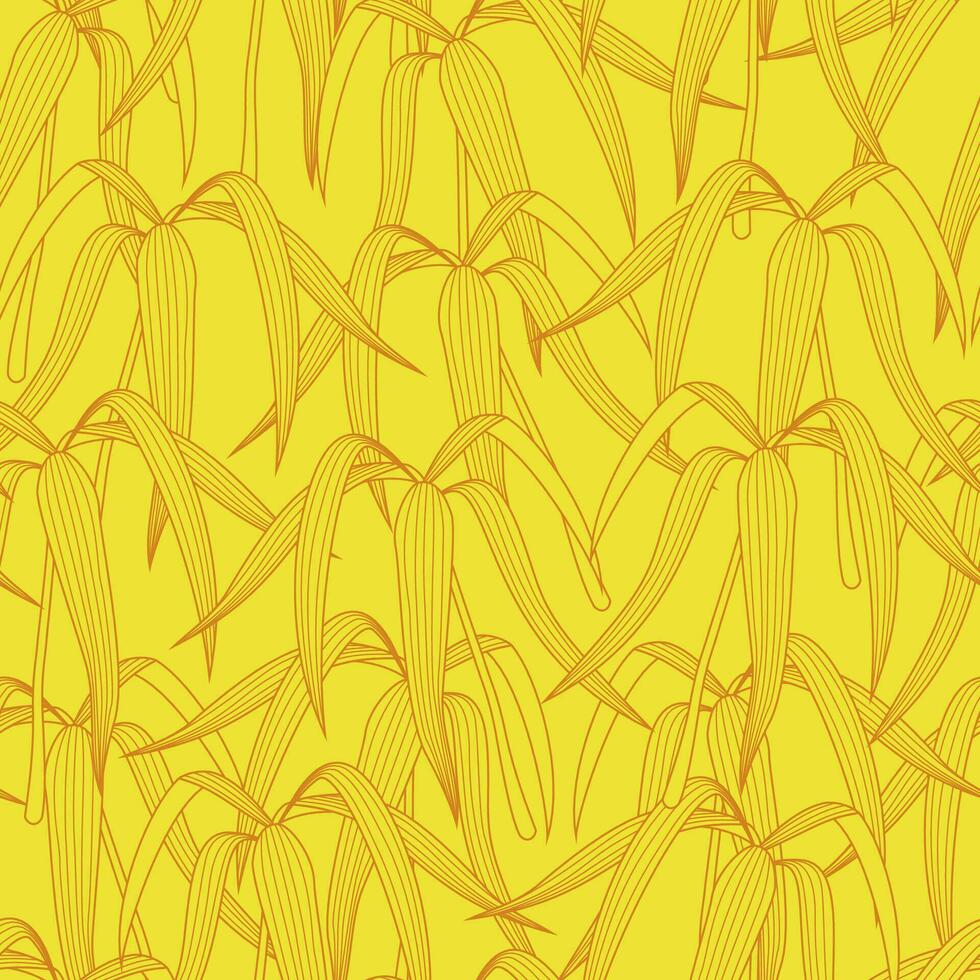 Outline Floral seamless pattern with leaves. tropical background vector