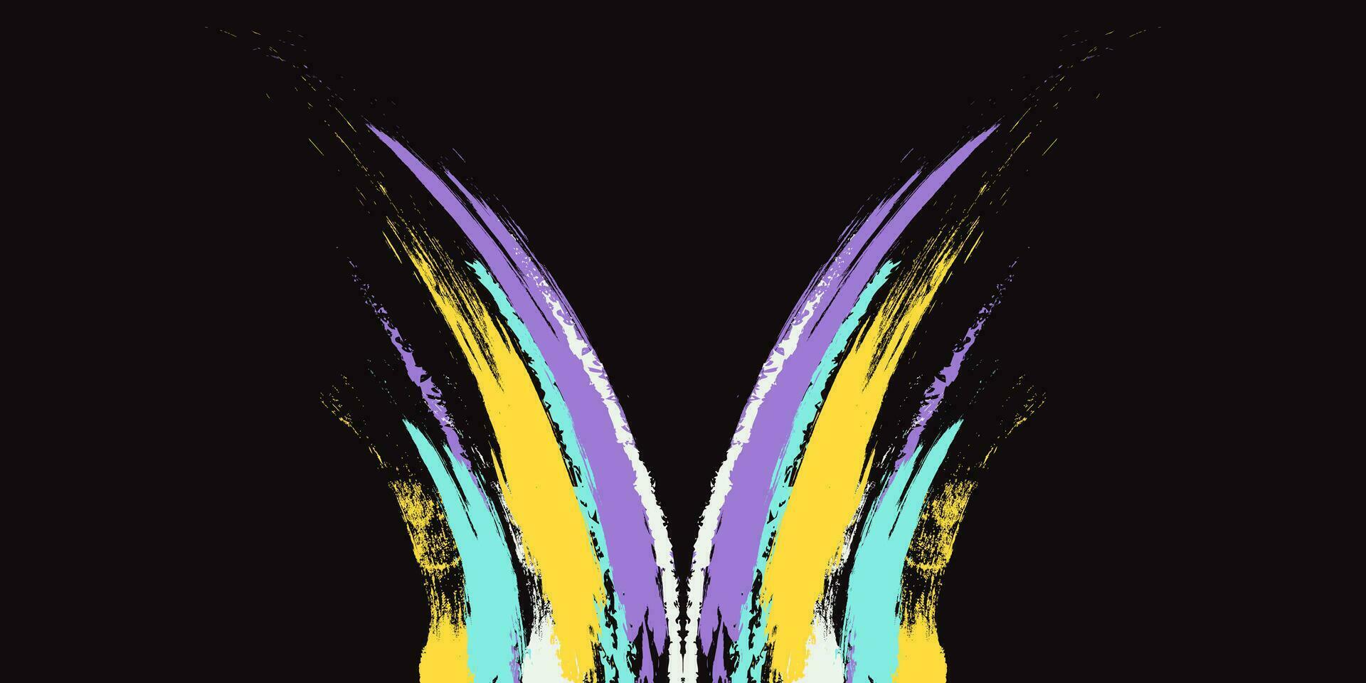 Vector Abstract Grunge Brush Background with Colorful Brush Stroke Concept.