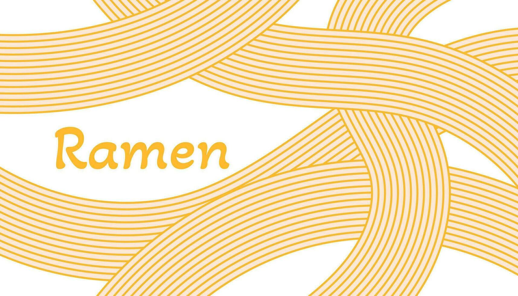 mano dibujado asiático fideos ramen antecedentes. ligero amarillo japonés, chino resumen olas textura. italiano espaguetis, macarrones pasta fondo vector