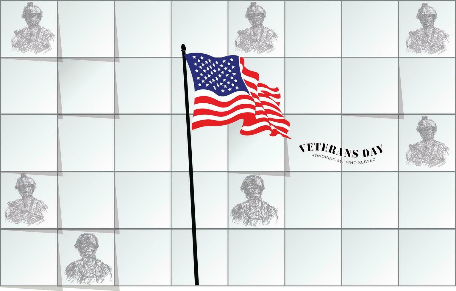 veteranos día America bandera vector forma antecedentes para antecedentes diseño.