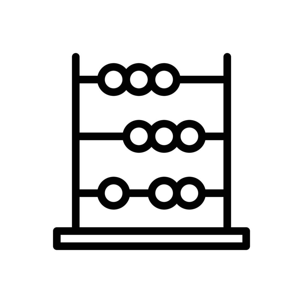Abacus icon in line style design isolated on white background. Editable stroke. vector