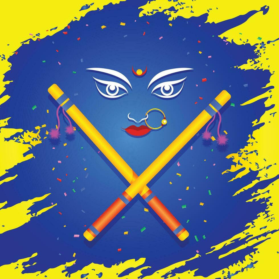 Durga puja Hindu Festival maa Durga devi vector