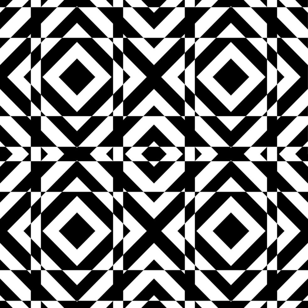 Seamless black and white geometric pattern. Duotone color vector