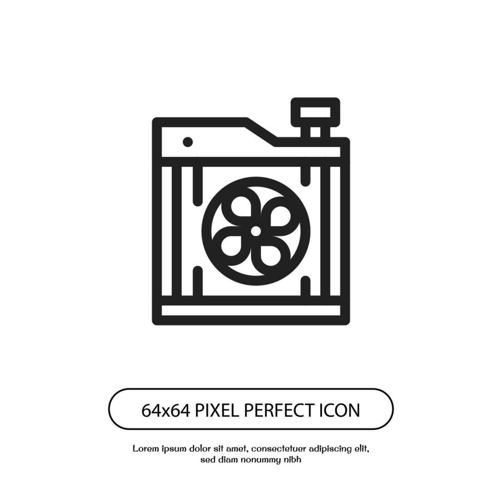 car radiator outline icon 64x64 pixel perfect good for web and mobile. vector icon eps.10