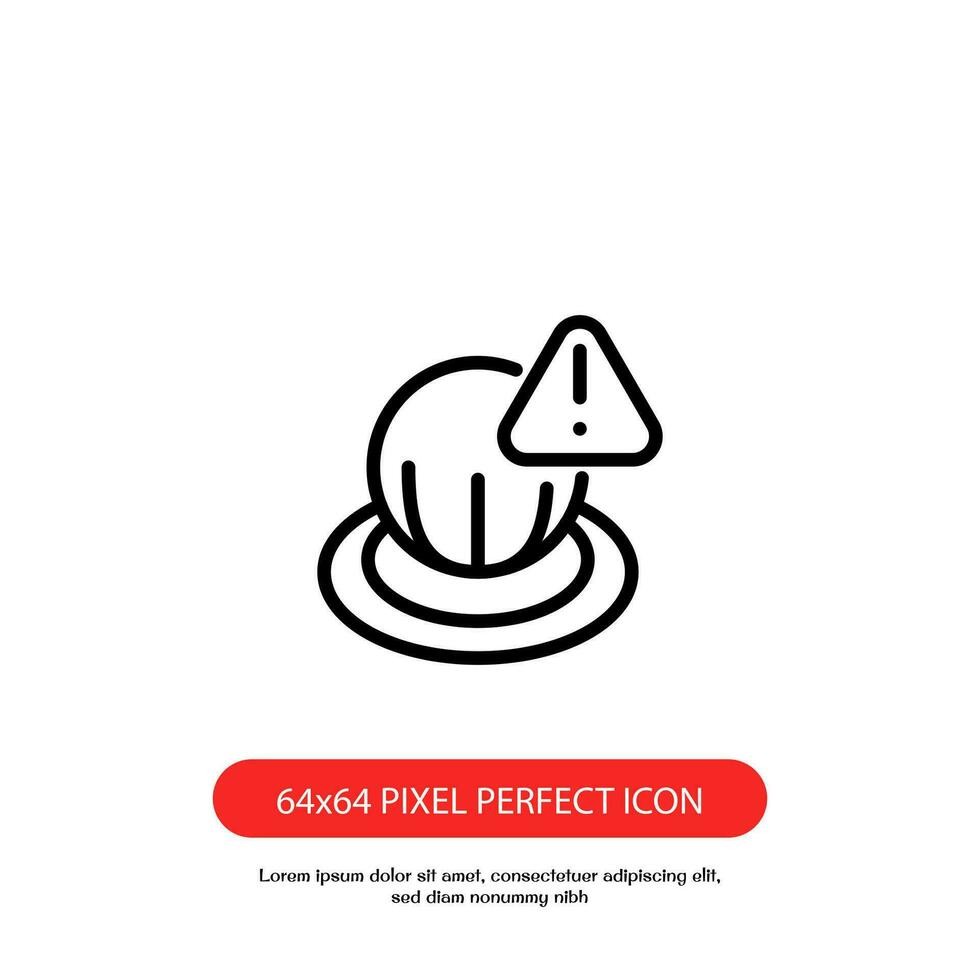air bag savety car outline icon vector 64x64 pixel perfect good for website and mobile. vector eps.10