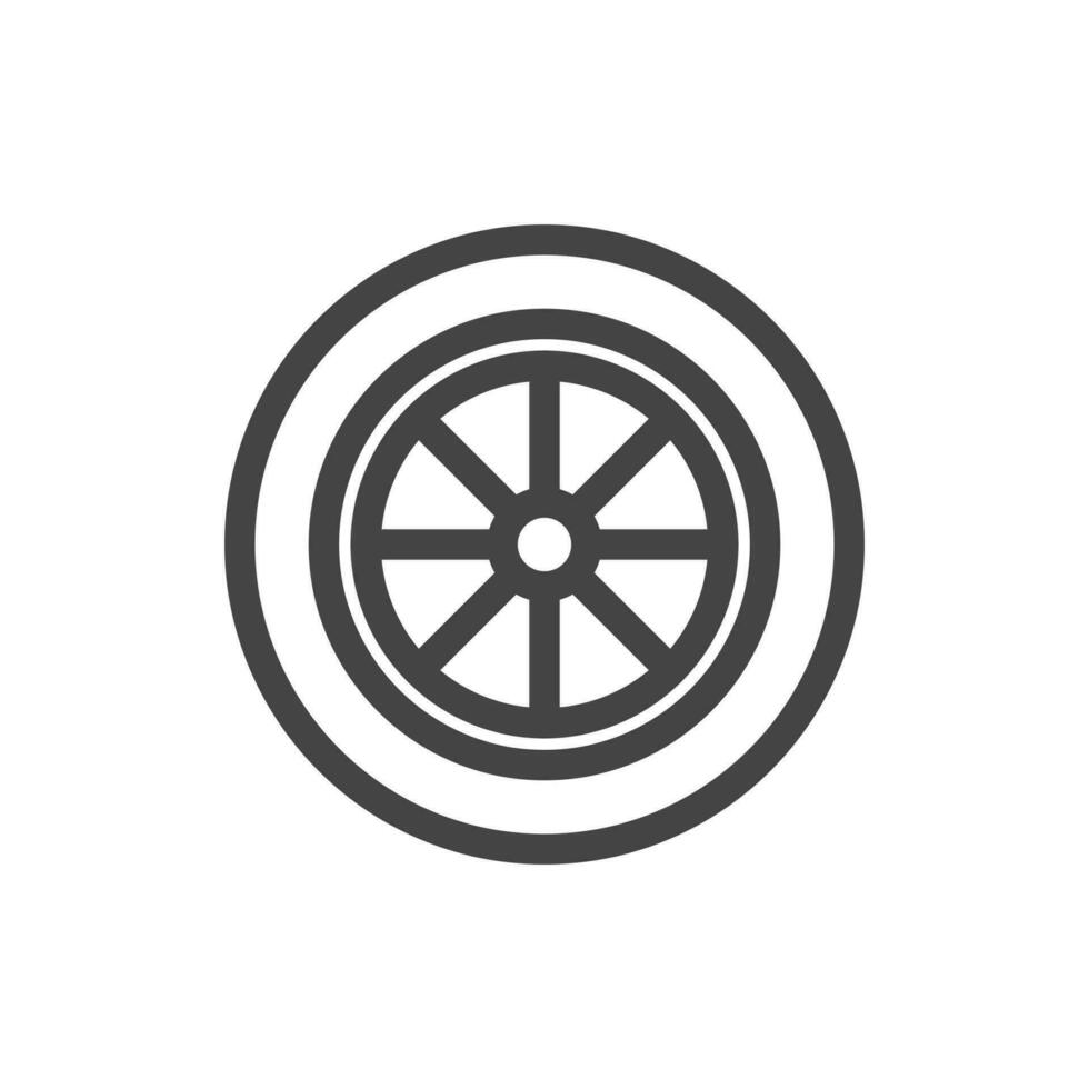 car wheel outline icon pixel perfect. icon for web and mobile app vector design