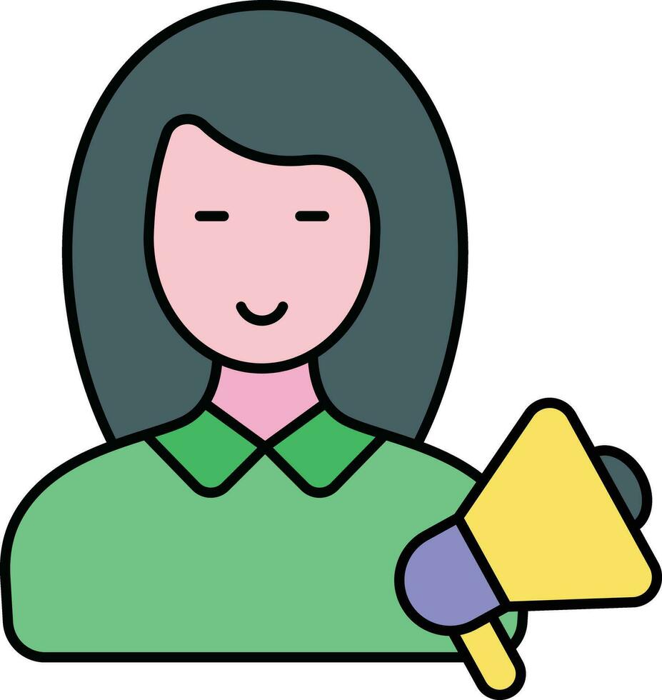 woman color outline icon design vector
