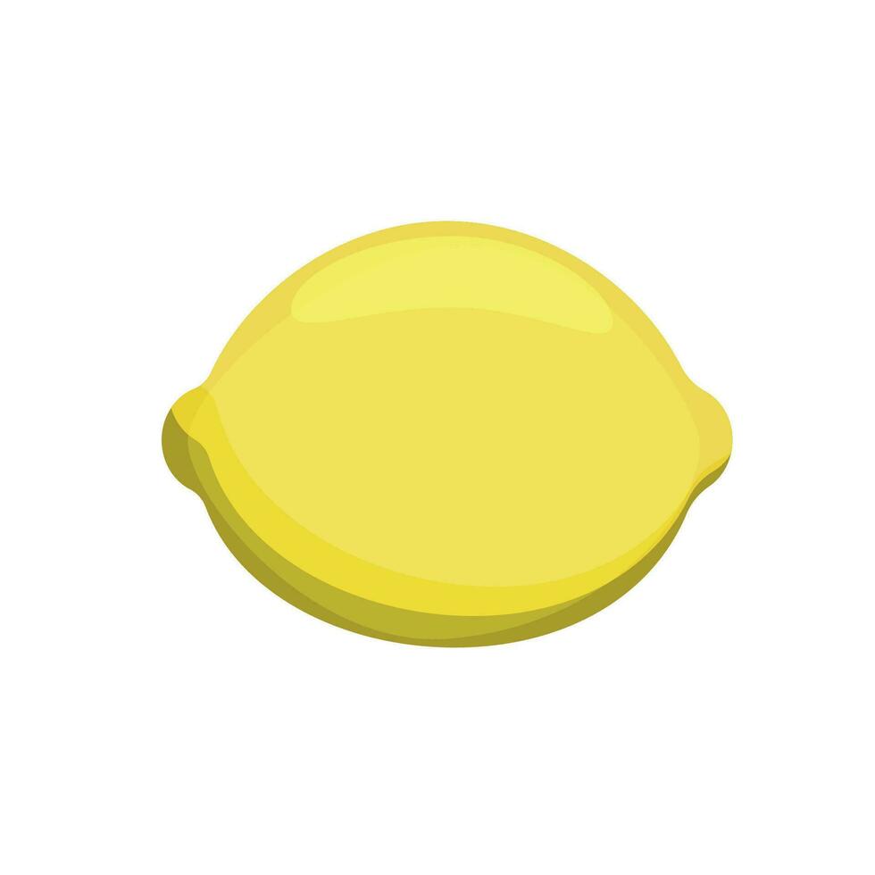Yellow lemon on a white background vector