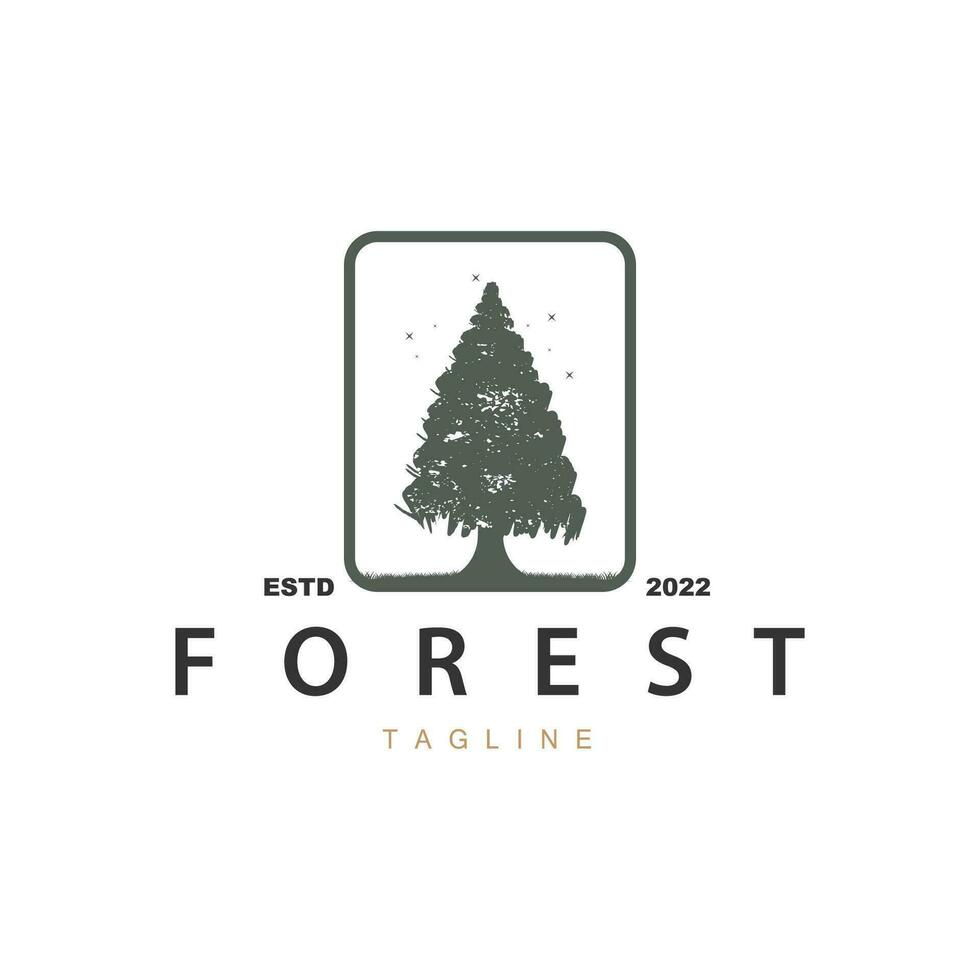 Forest Logo, Jungle Adventure Simple Design Vector, Illustration Template vector