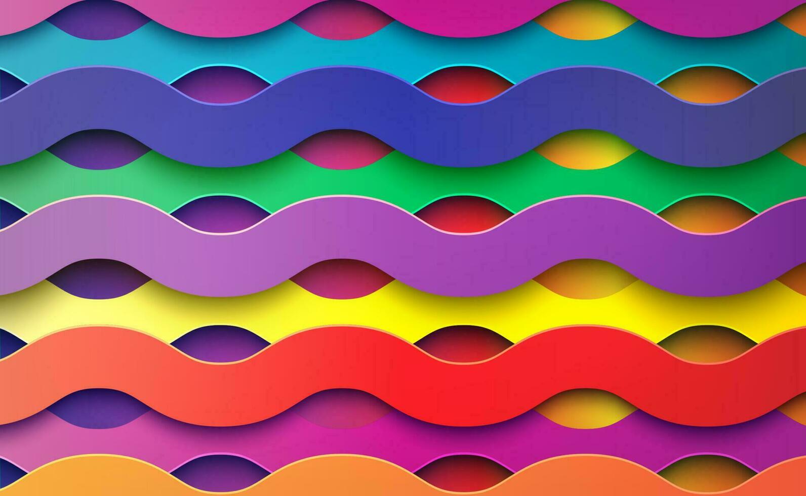 Dynamic overlapping layers colorful background vector