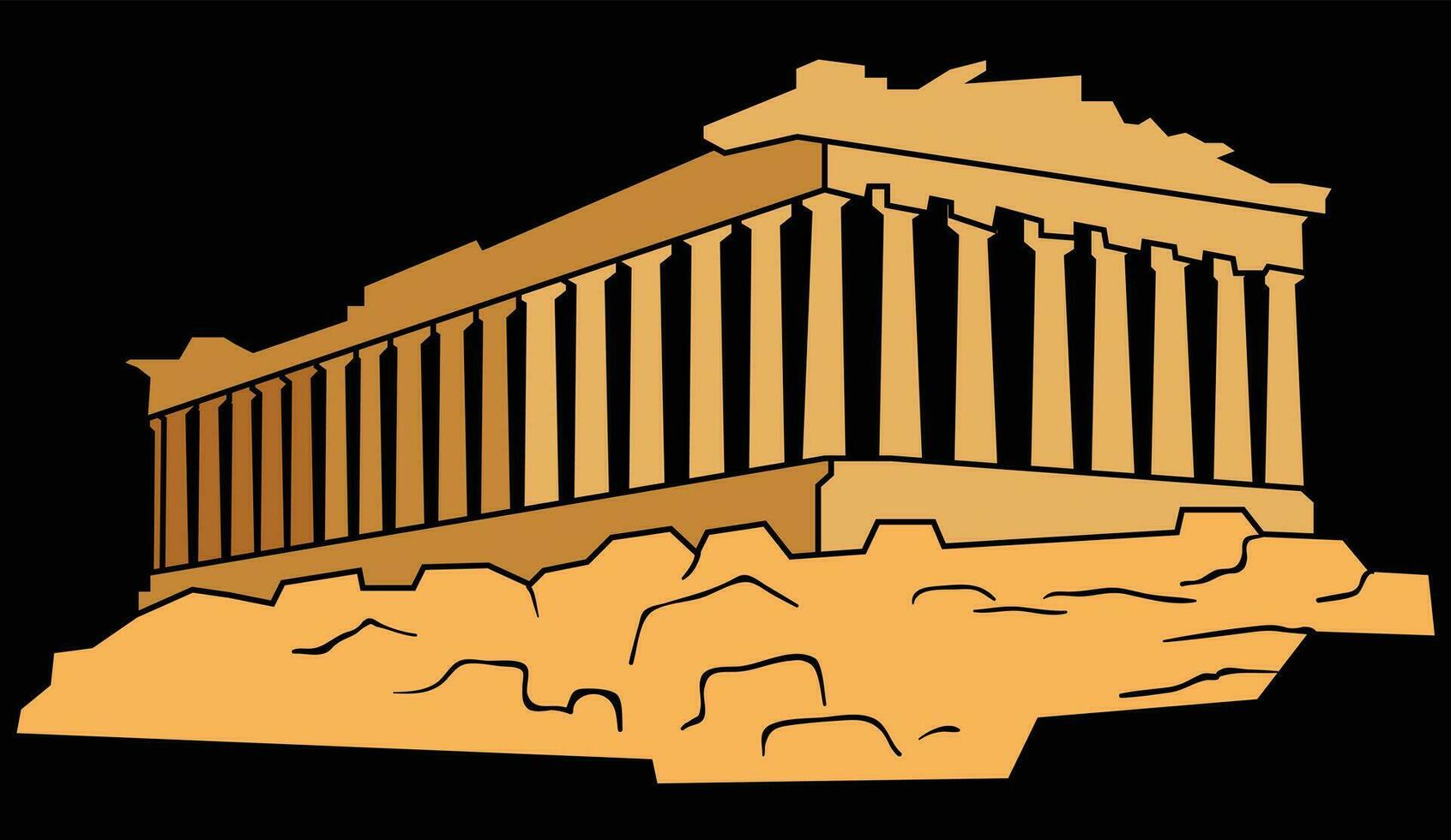 Acropolis of Athens illustration vector