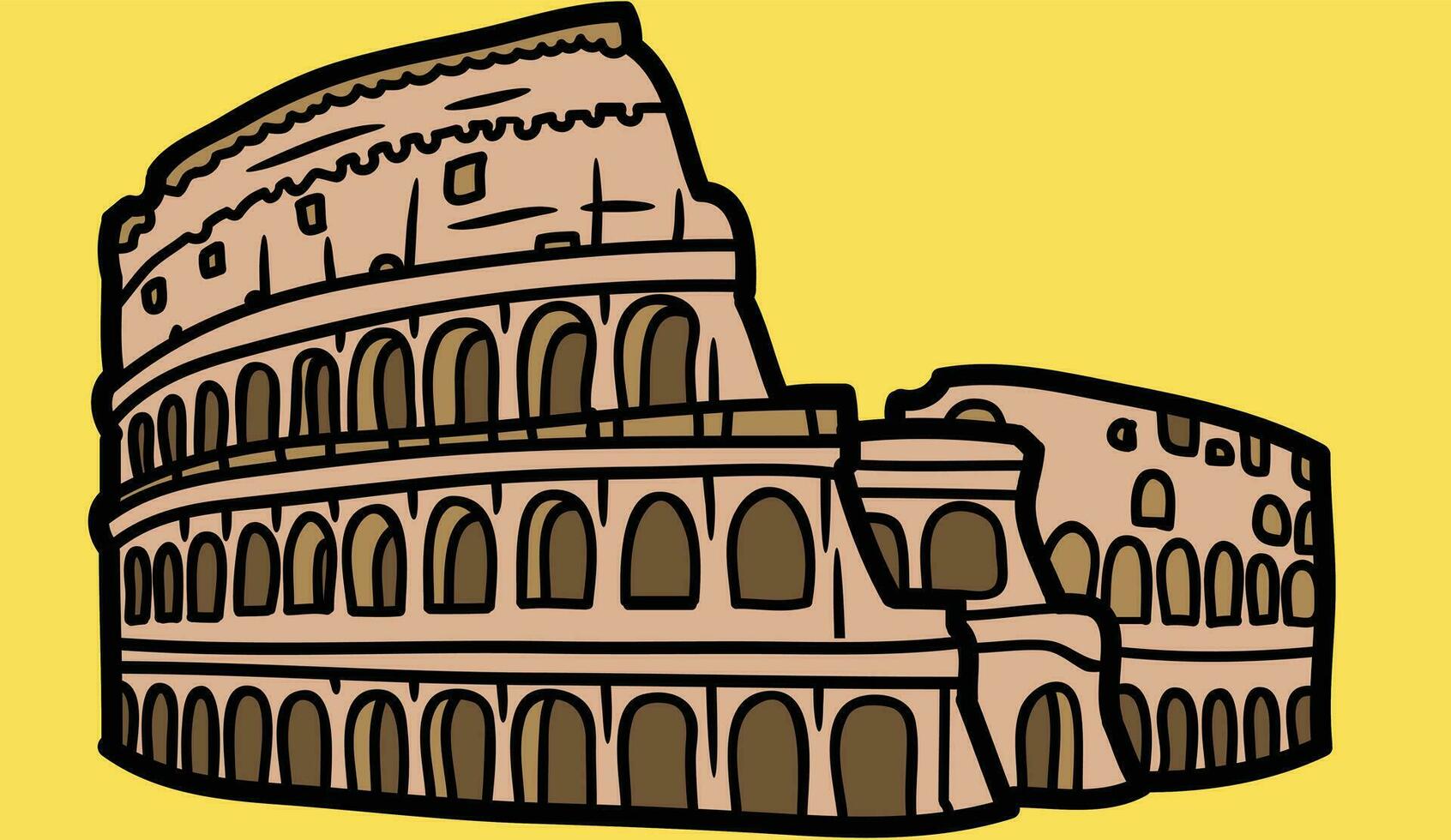 coliseo ilustración diseño vector