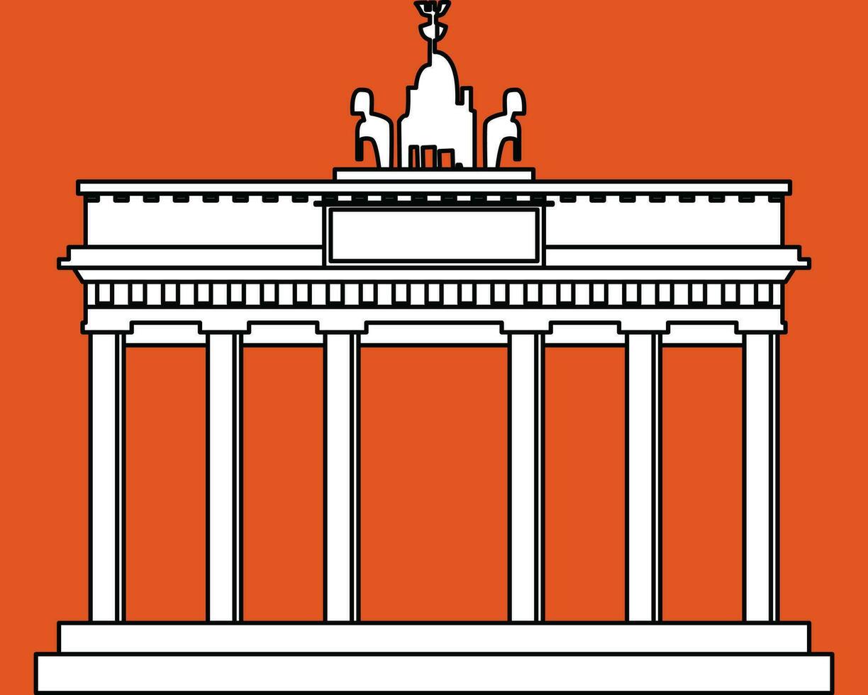 Brandenburg Gate illustration vector