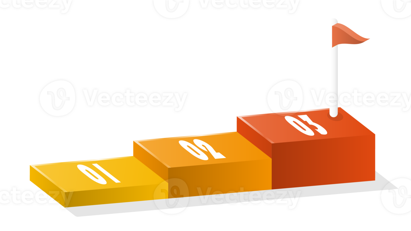 Bar chart rectangular 3d, Infographics elements diagram with 3 steps. png