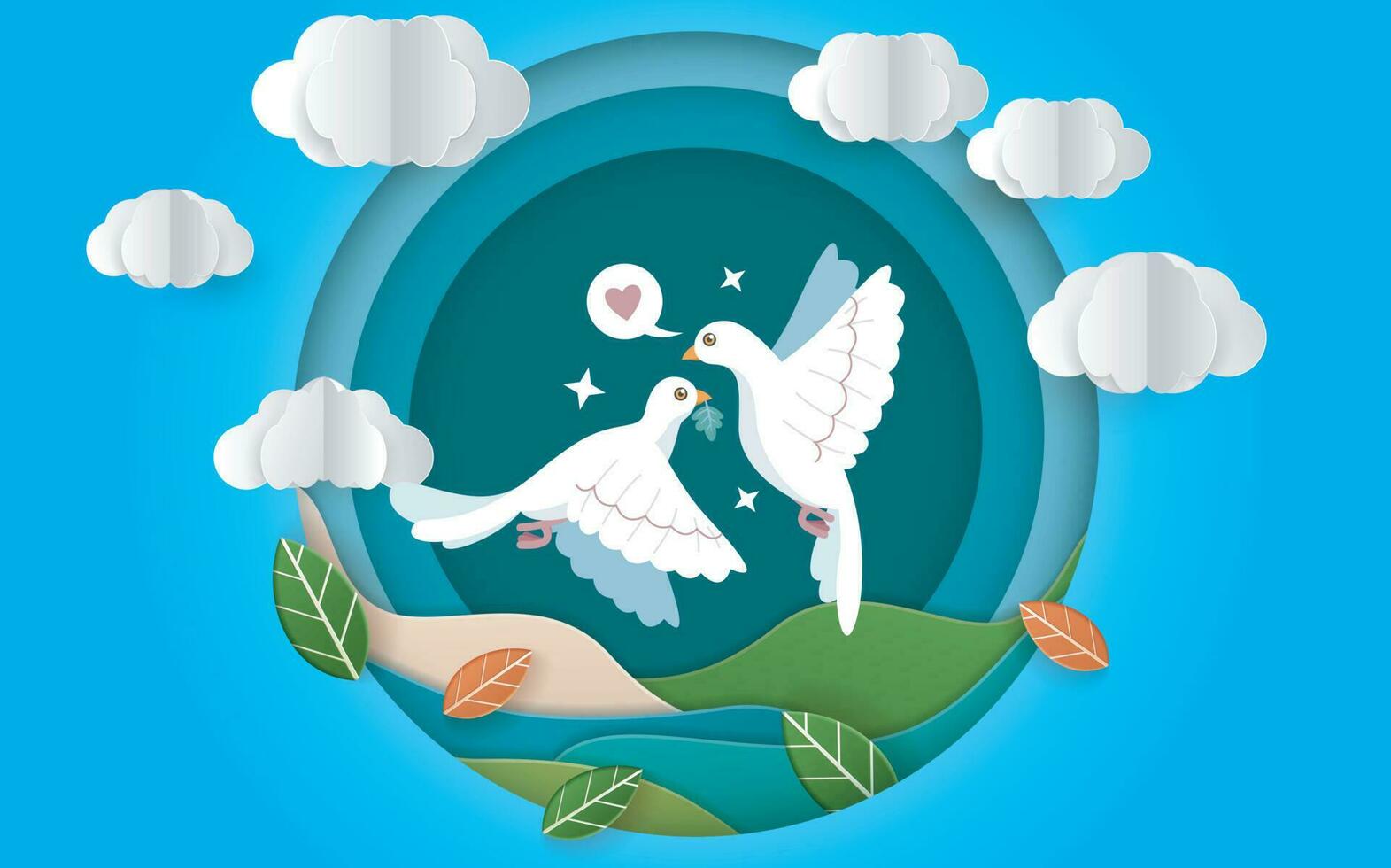 International Peace Day concept. Illustration concept present peace world. Vector illustrate