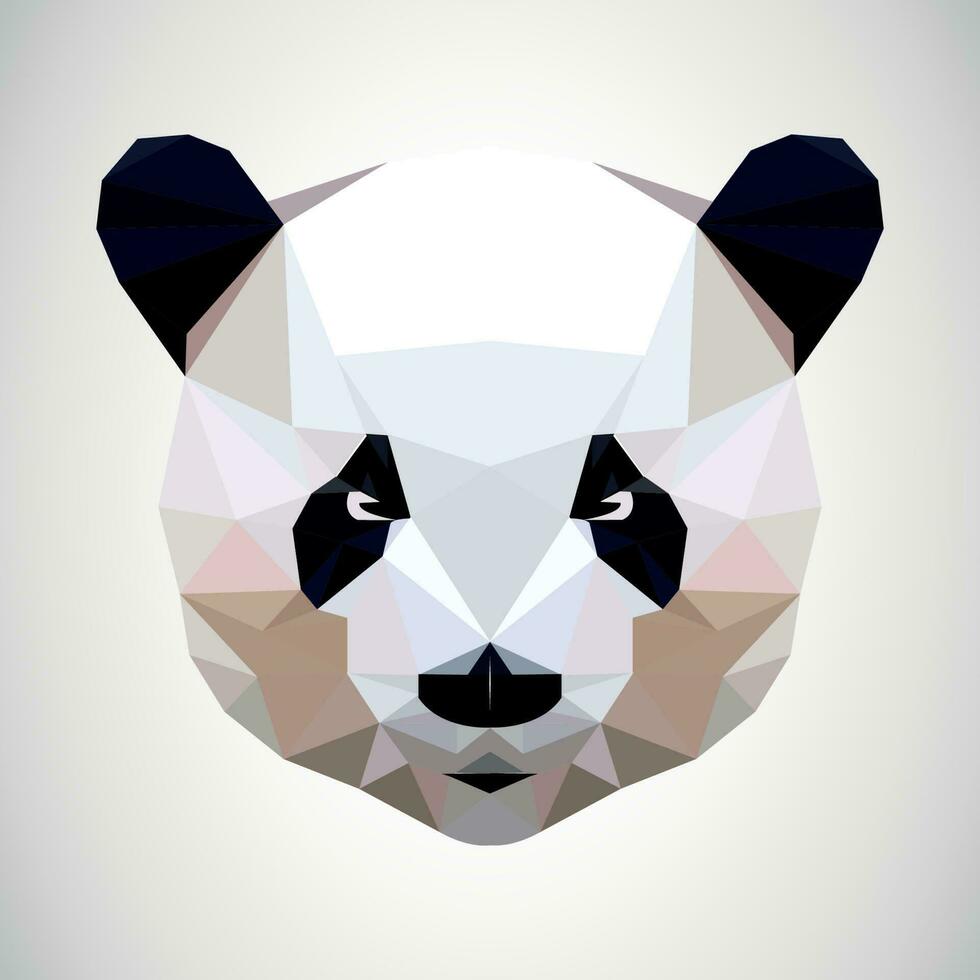 Polygonal panda bear vector