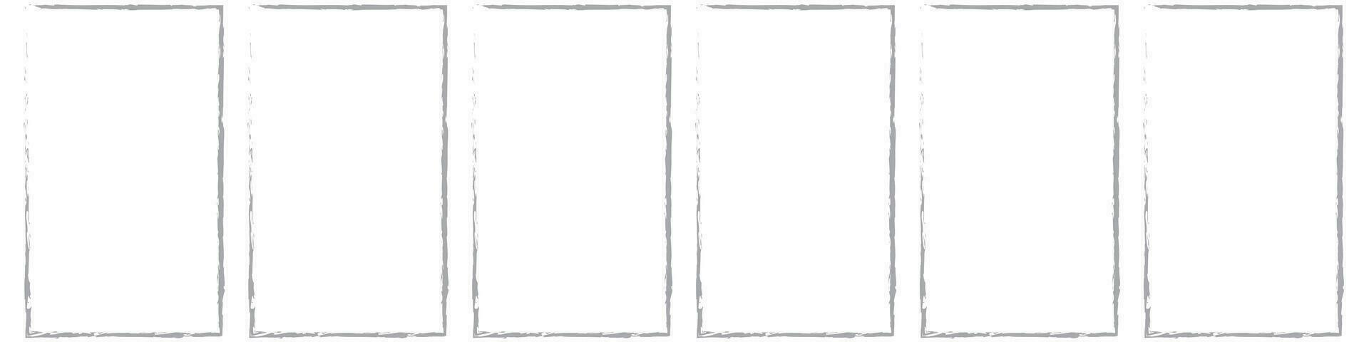 Grunge square and rectangle frames. Ink empty black boxes set. Rectangle borders collections. Rubber square stamp imprint. Vector illustration isolated on white background.