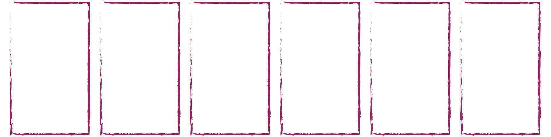 Grunge square and rectangle frames. Ink empty black boxes set. Rectangle borders collections. Rubber square stamp imprint. Vector illustration isolated on white background.