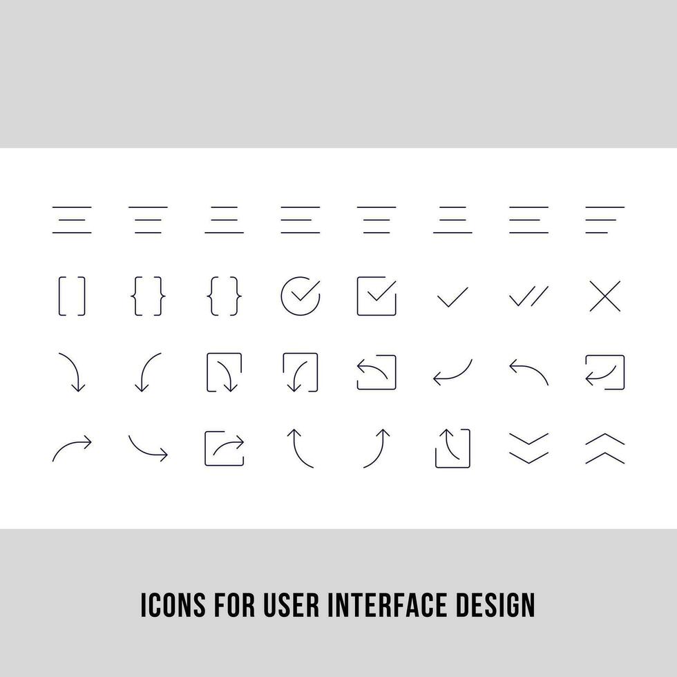vector base íconos diseño, interfaz diseño línea iconos, completamente editable eps 10 archivo formato