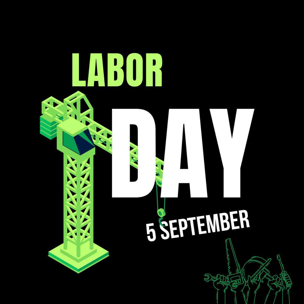Happy Labor day vector illustration, Beautiful USA flag on dark blue background. stock illustration