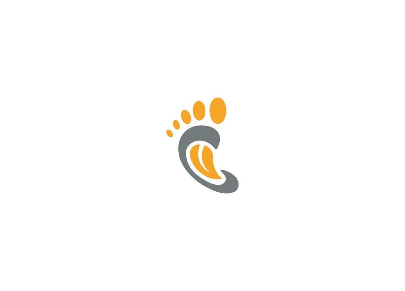 foot natural spa modern logo design vector icon template