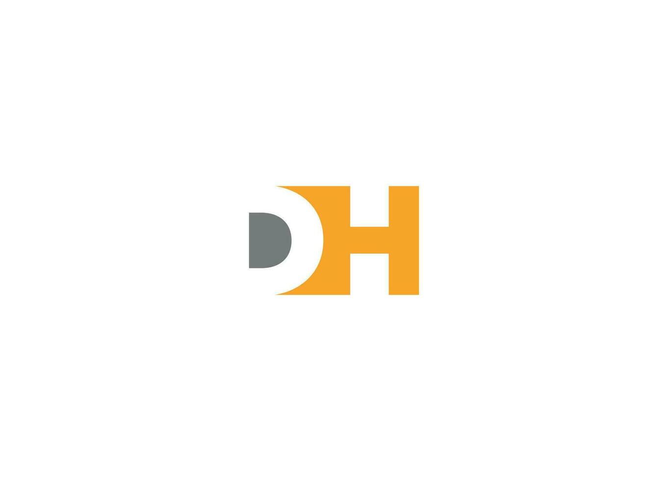 DH modern logo design vector icon template with white background