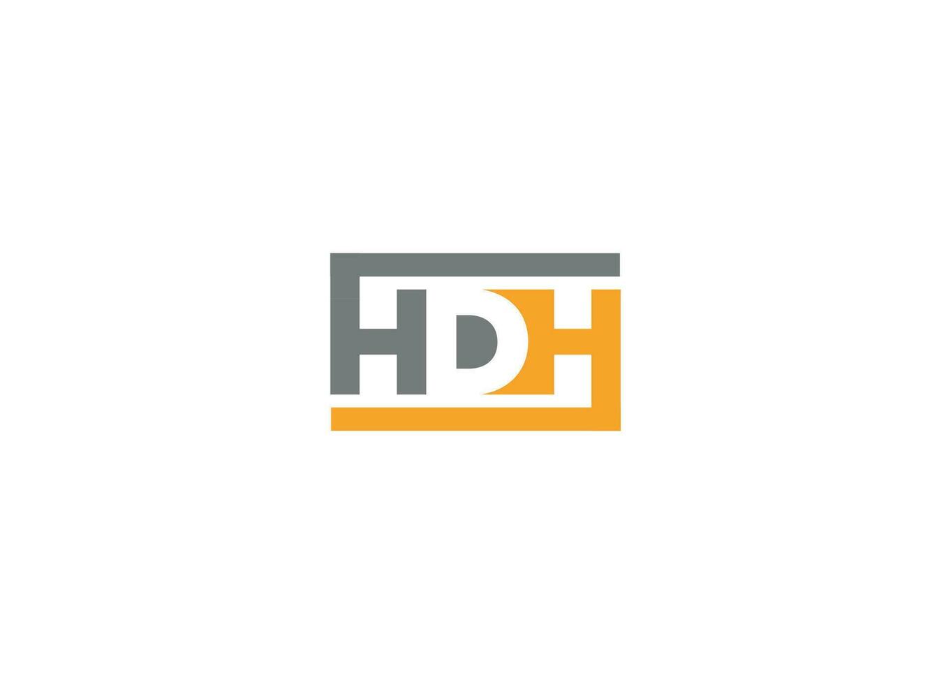 HDH modern logo design vector icon template with white background