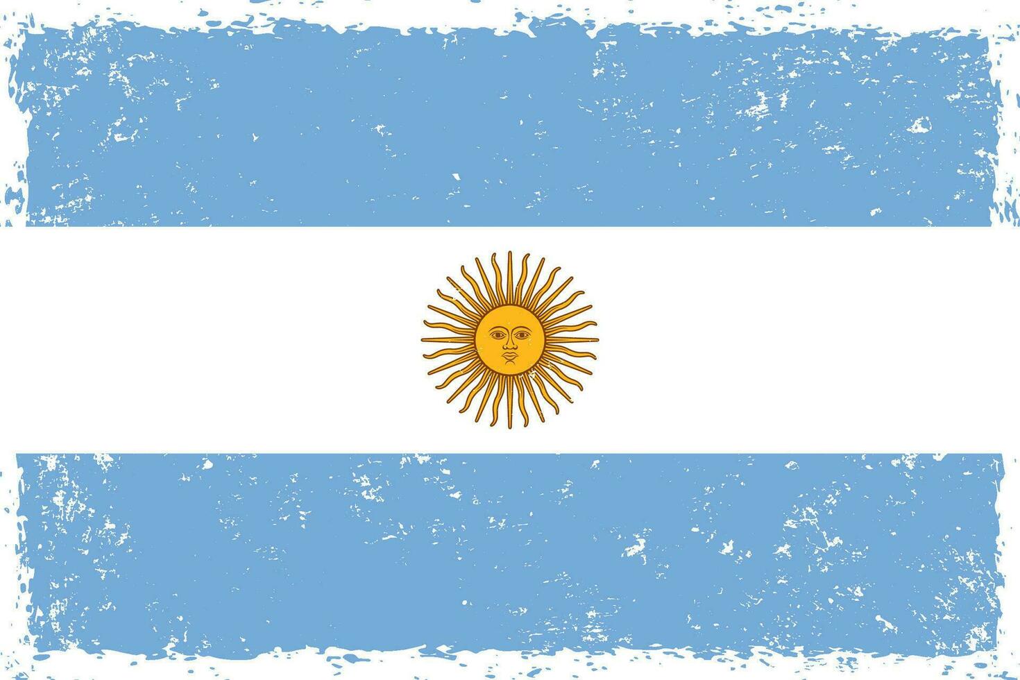 Argentina flag grunge distressed style vector