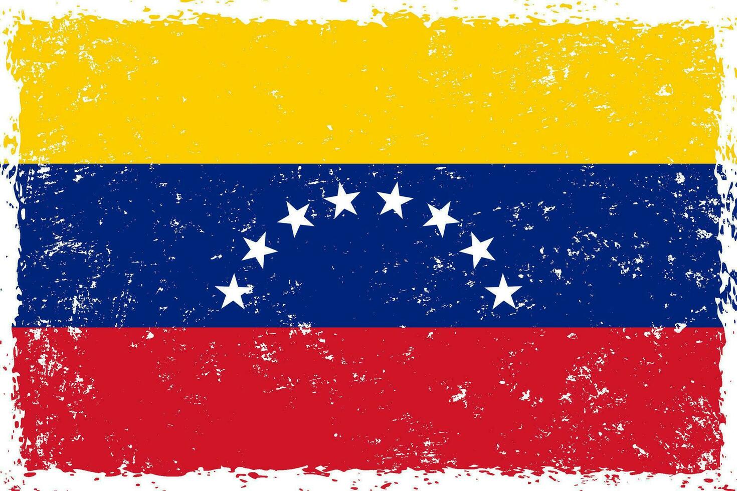 Venezuela flag grunge distressed style vector