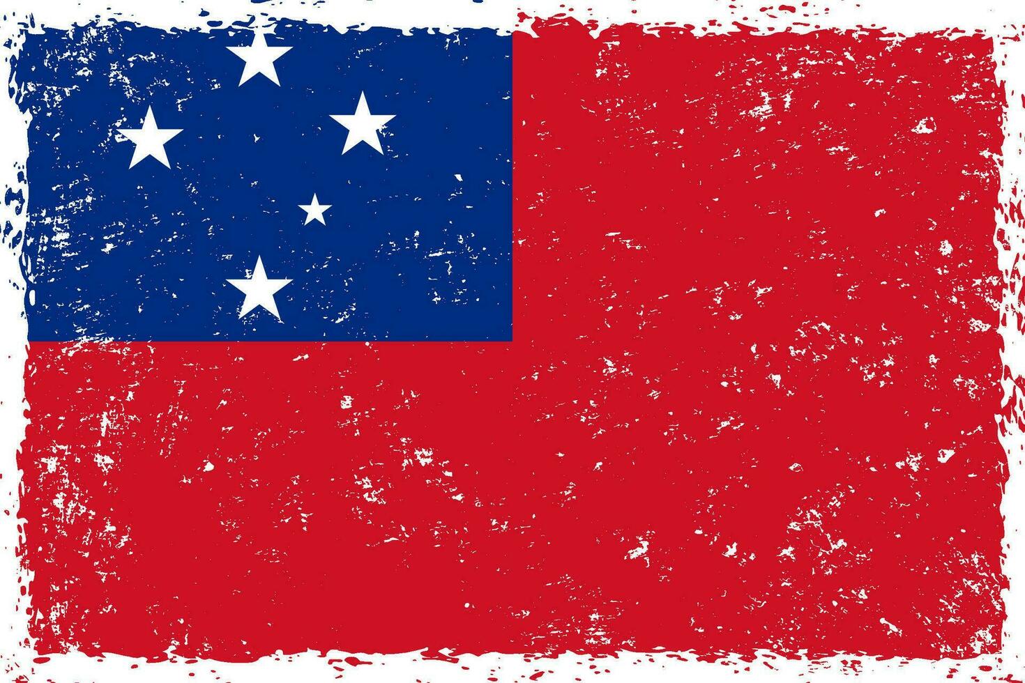 Samoa flag grunge distressed style vector