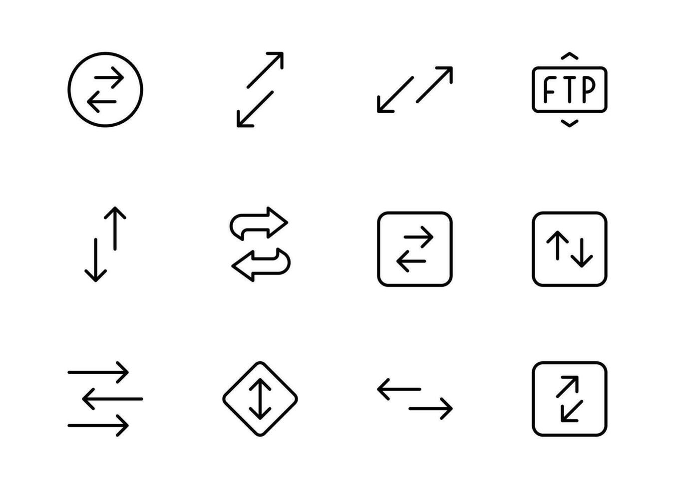 Data transfer, sync, ftp, migration data. traffic bridge or exchange concept. linear logotype graphic art design isolated. Can use for UI and mobile app, web site interface. vector