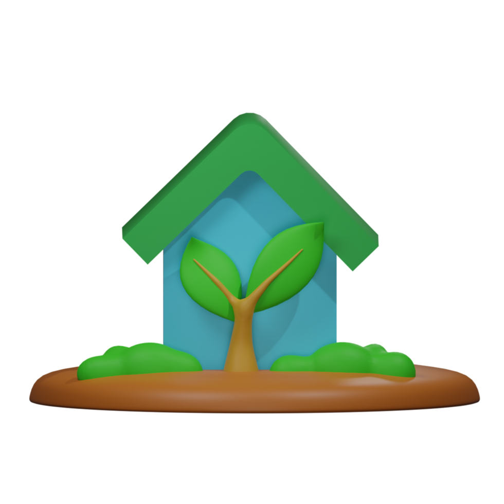 3d render illustration Love Mother Earth Day Icon plant png