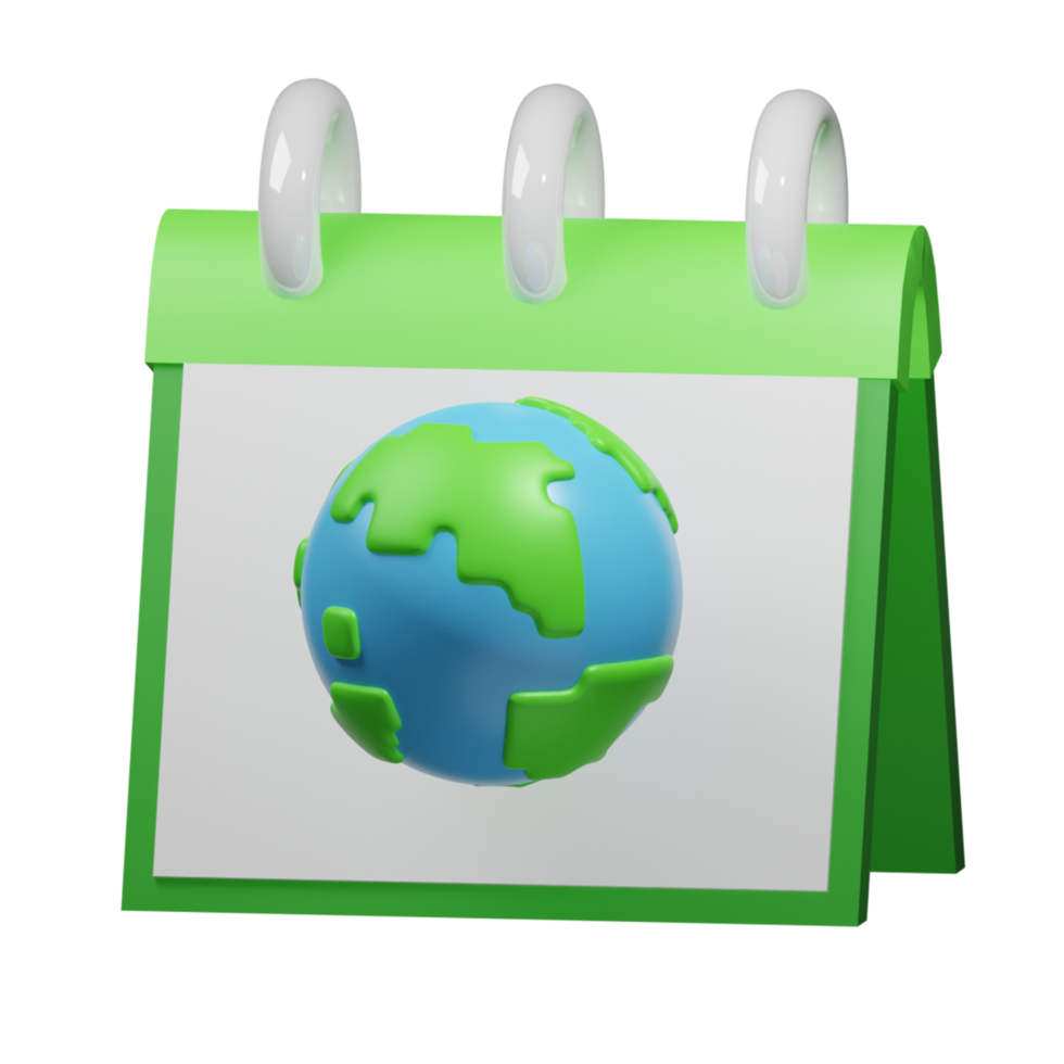 3d render illustration Love Mother Earth Day Icon plant png