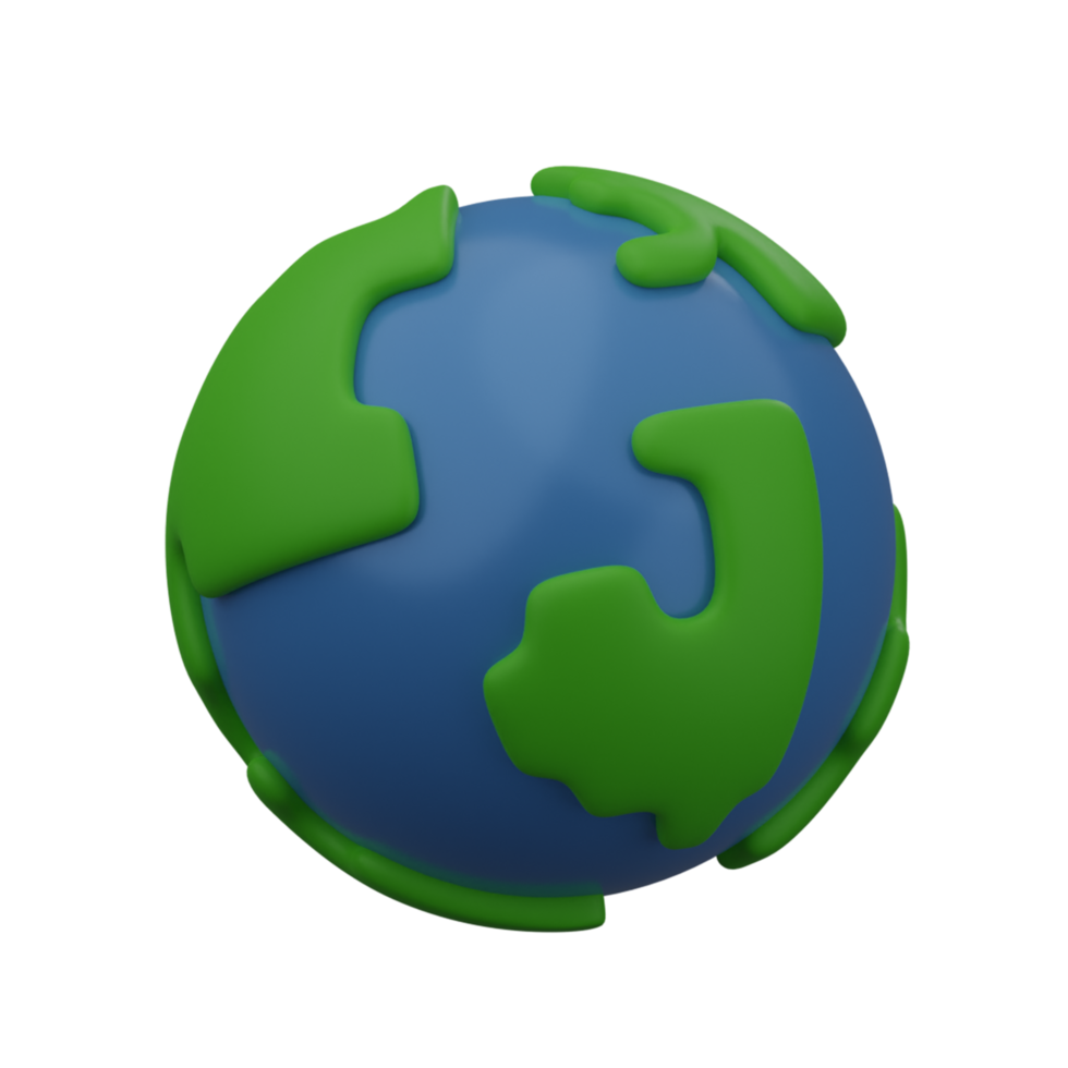 3d render illustration Love Mother Earth Day Icon plant png